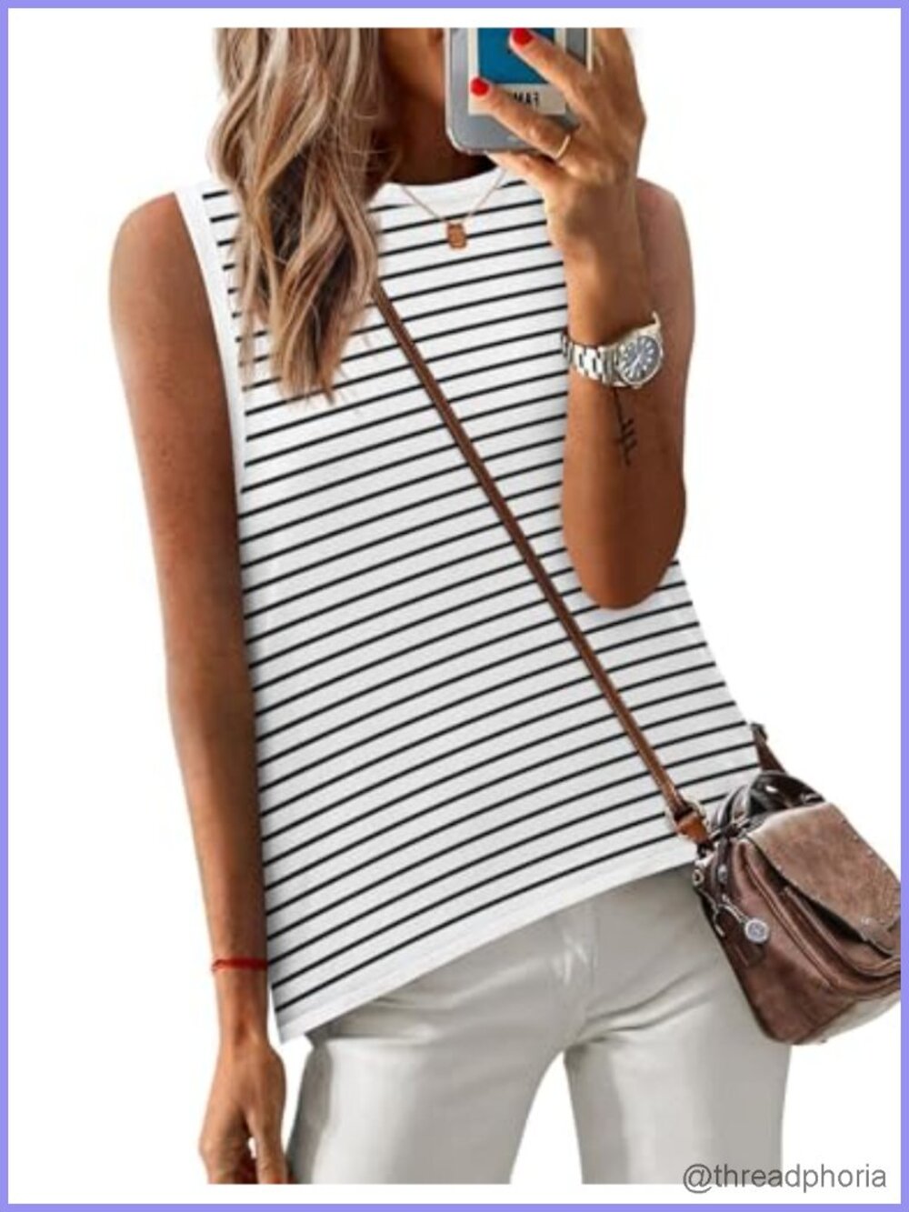 Women's Sleeveless Knit Tank Top - Loose Fit Viscose Sweater Vest
